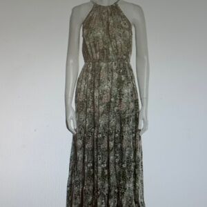 Floral Halter Maxi Dress